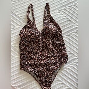 Leopard Print One-Piece Swimsuit